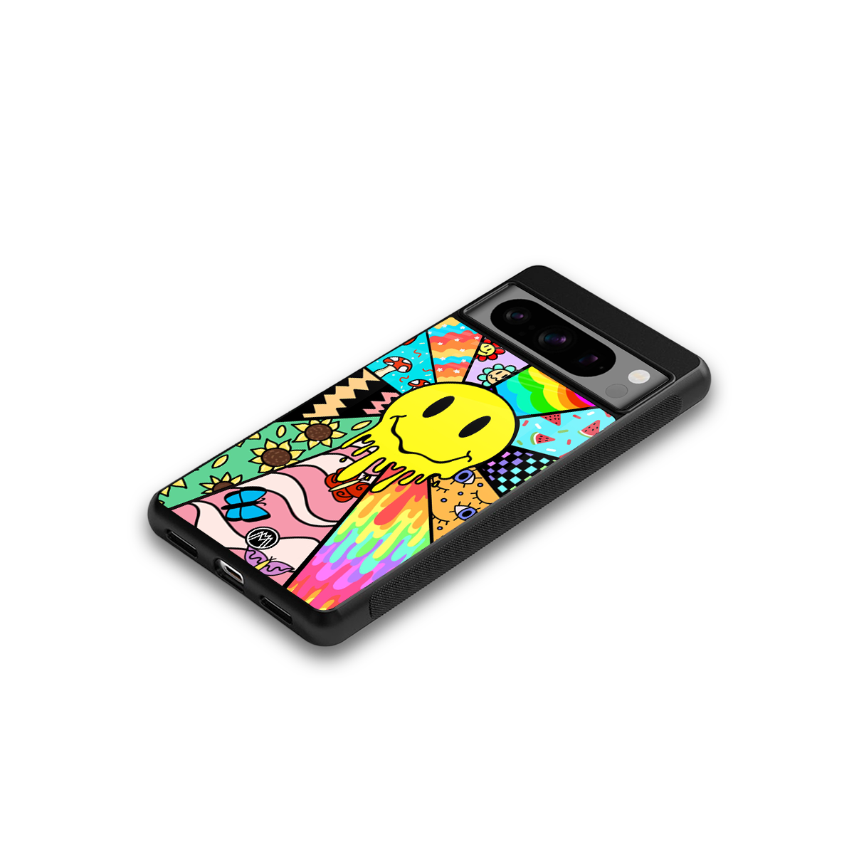 y2k doodle back phone cover | glass case for google pixel 8 pro