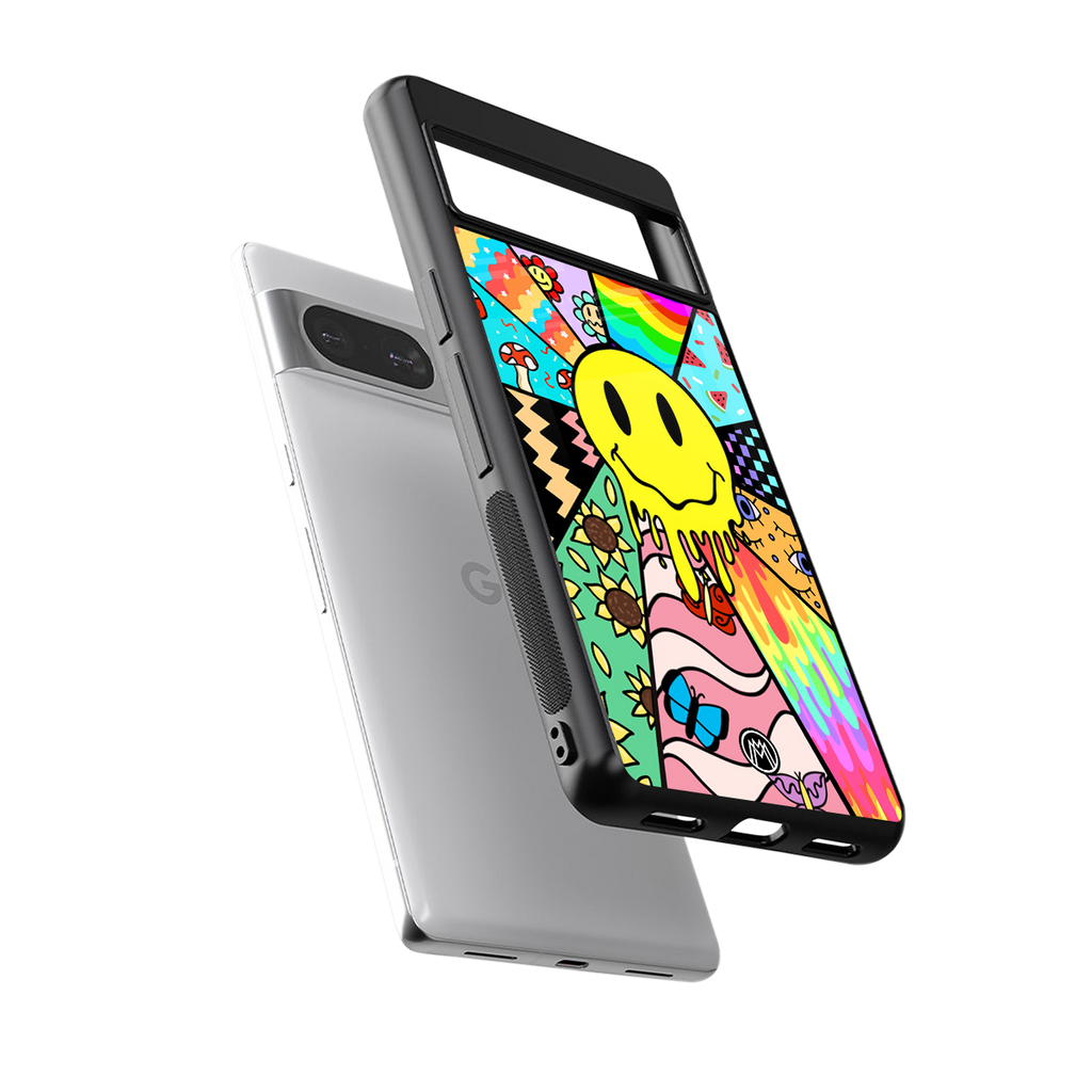 y2k doodle back phone cover | glass case for Google Pixel 8