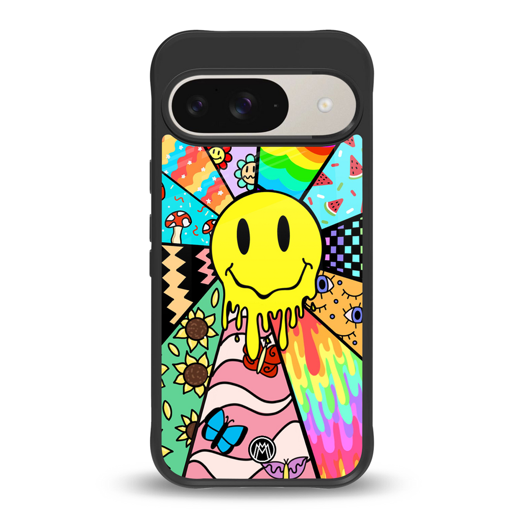 y2k doodle back phone cover | glass case for google pixel 9