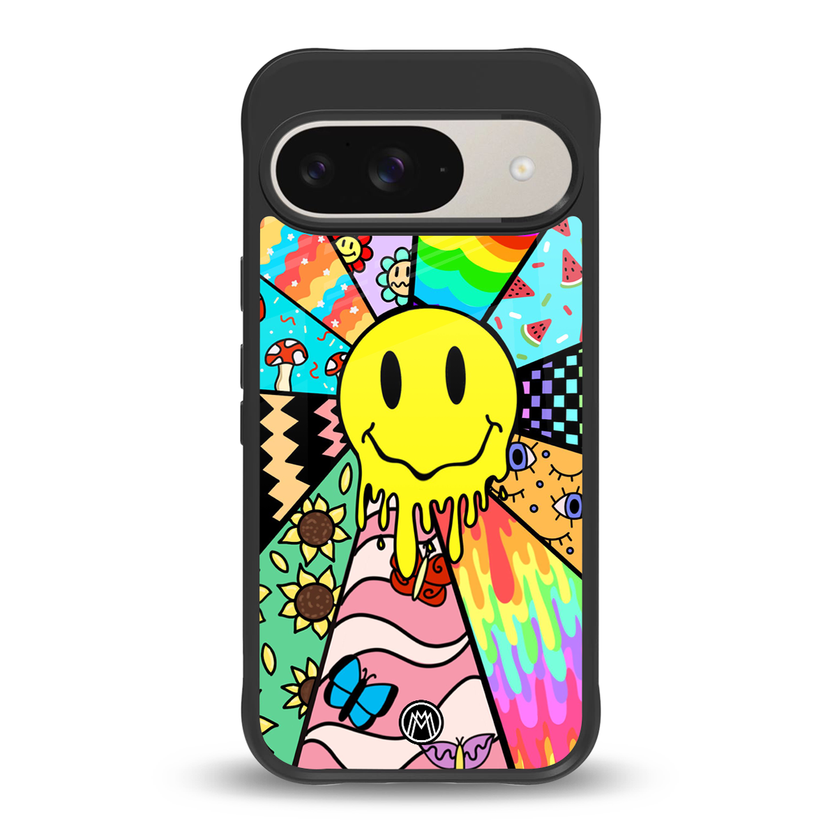 y2k doodle back phone cover | glass case for google pixel 9