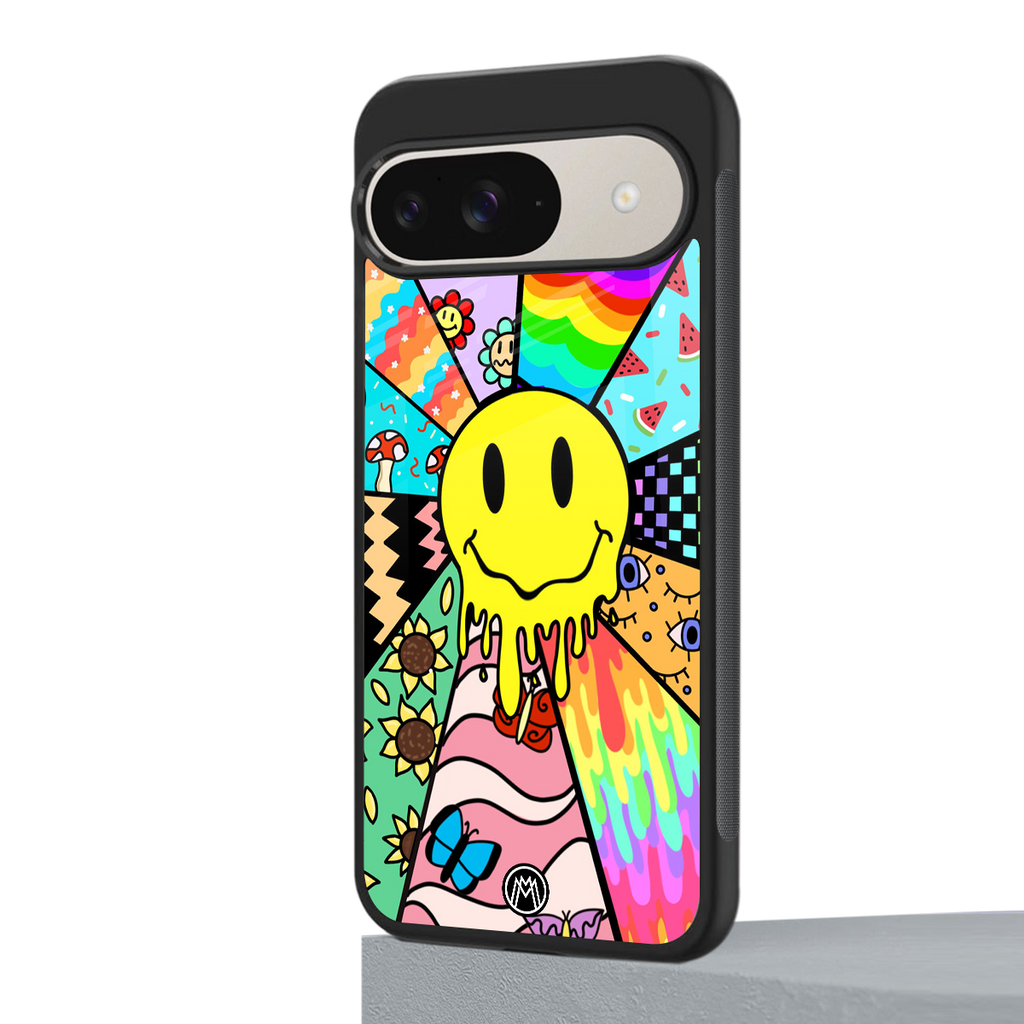 y2k doodle back phone cover | glass case for google pixel 9