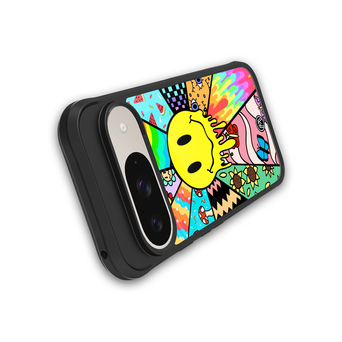 y2k doodle back phone cover | glass case for google pixel 9