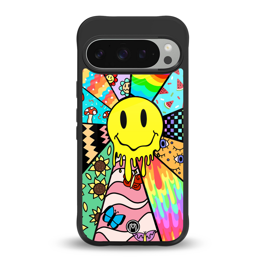 y2k doodle back phone cover | glass case for google pixel 9 pro