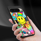 y2k doodle back phone cover | glass case for google pixel 9 pro xl