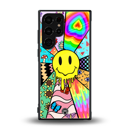 y2k doodle back phone cover | glass case for samsung galaxy s24 ultra