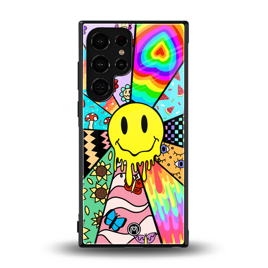 y2k doodle back phone cover | glass case for samsung galaxy s24 ultra