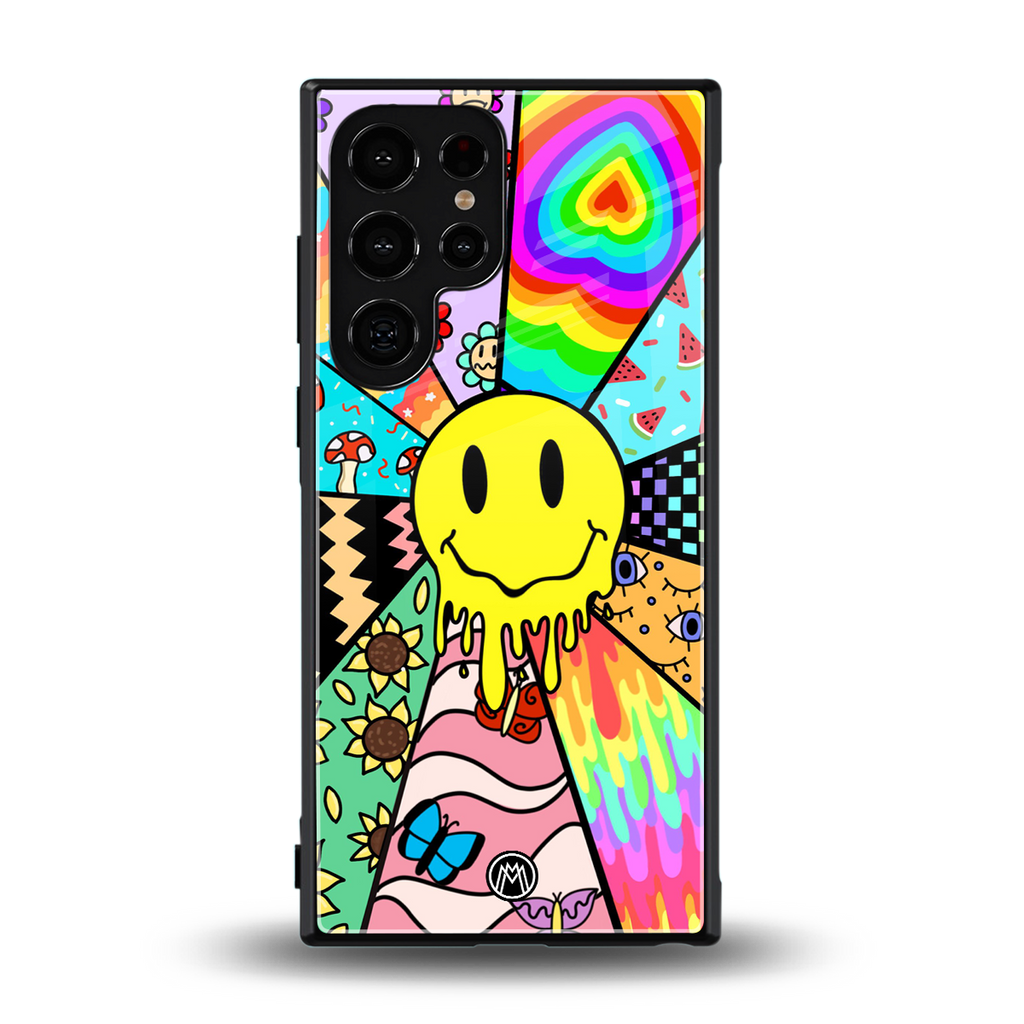 y2k doodle back phone cover | glass case for samsung galaxy s23 ultra