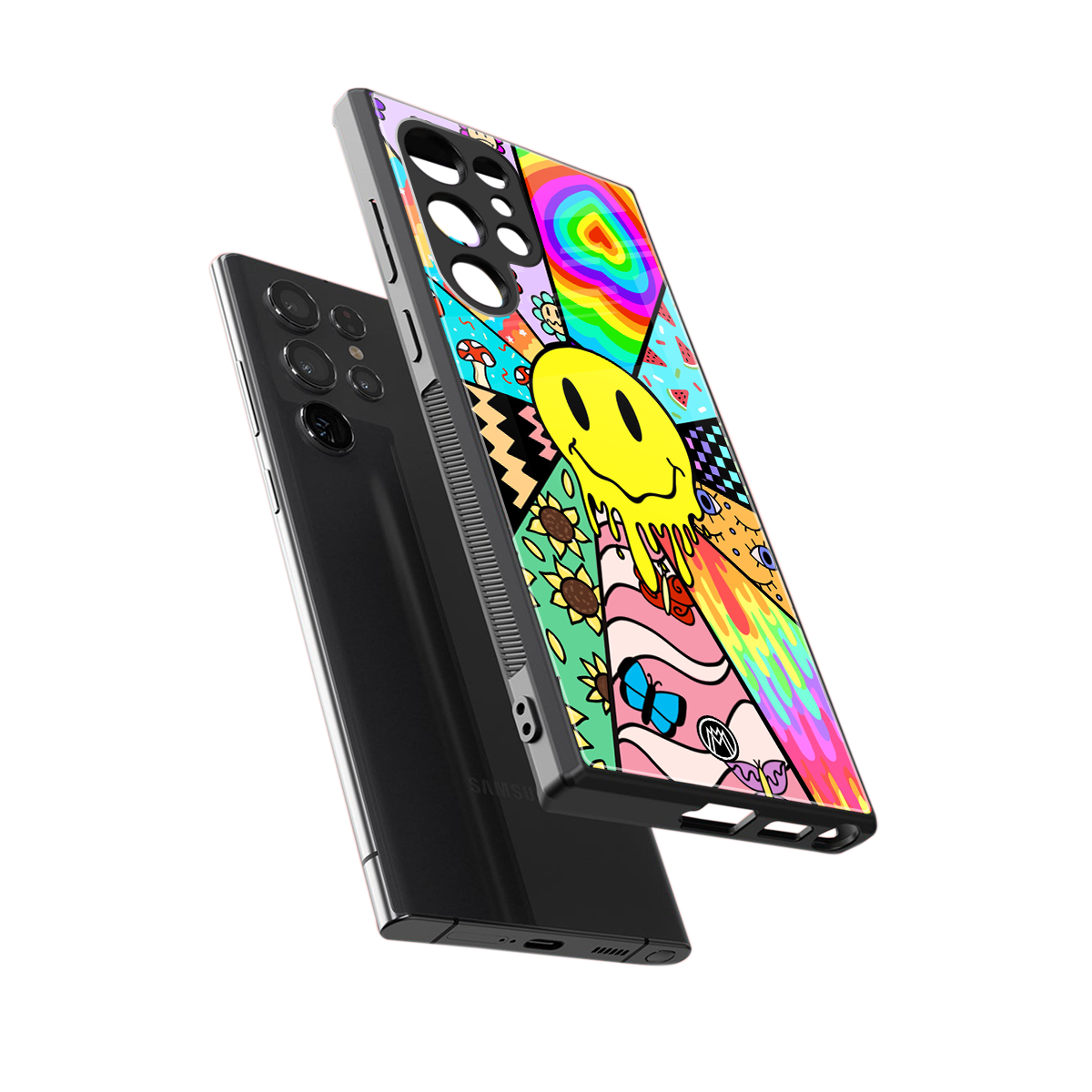 y2k doodle back phone cover | glass case for samsung galaxy s24 ultra