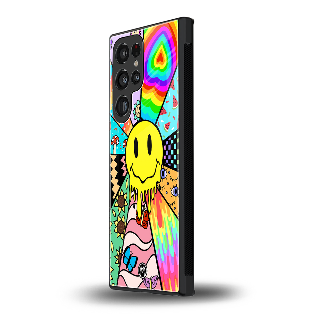 y2k doodle back phone cover | glass case for samsung galaxy s23 ultra