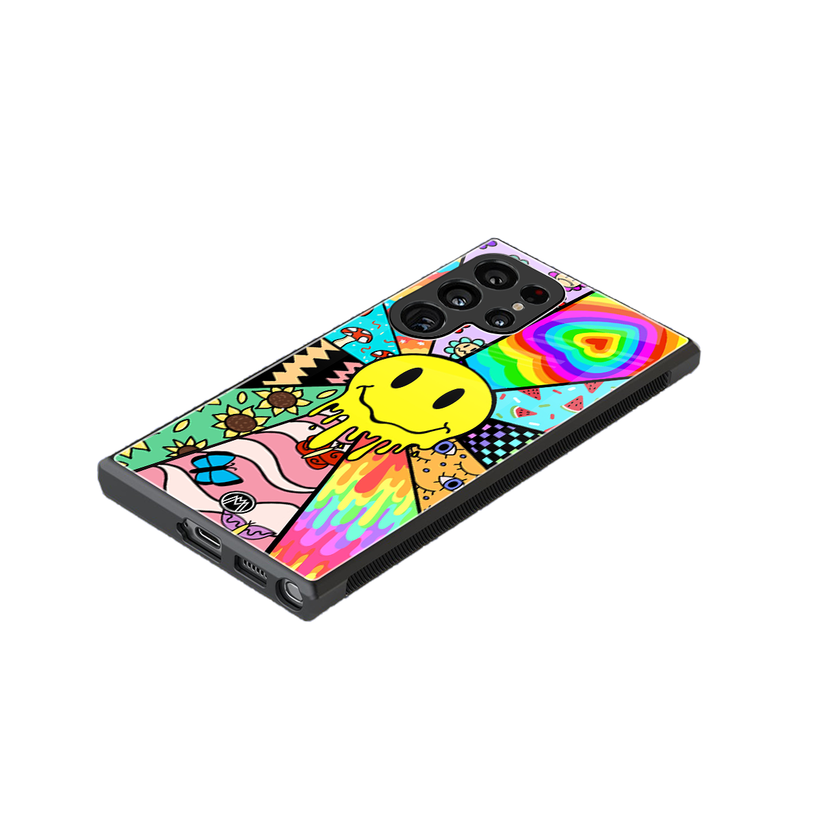 y2k doodle back phone cover | glass case for samsung galaxy s24 ultra