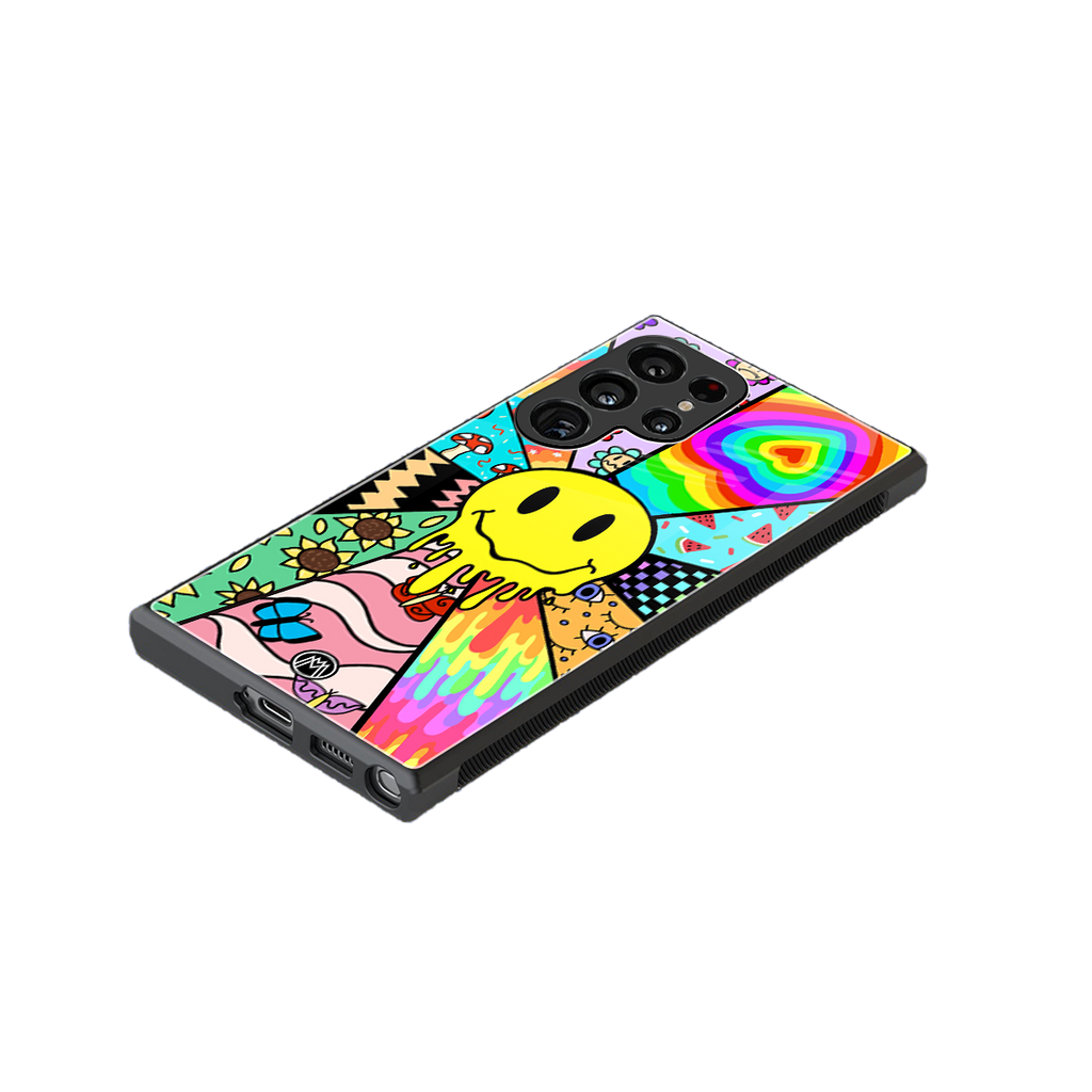 y2k doodle back phone cover | glass case for samsung galaxy s23 ultra