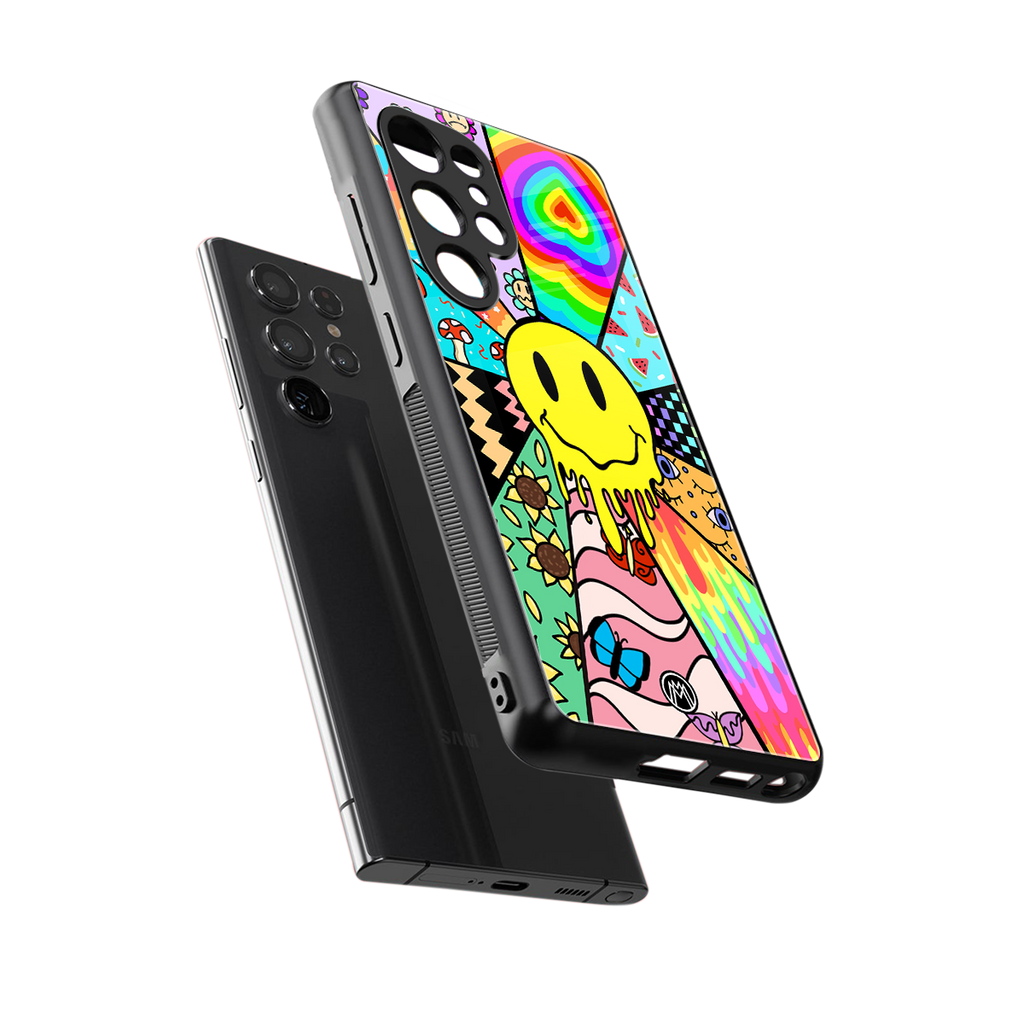 y2k doodle back phone cover | glass case for samsung galaxy s25 ultra