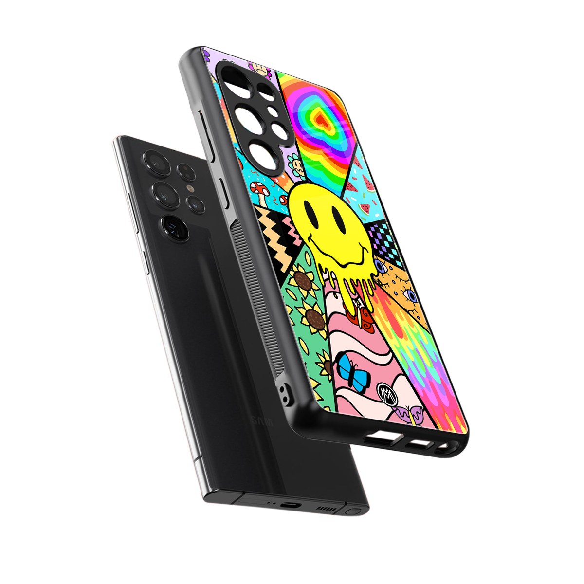 y2k doodle back phone cover | glass case for samsung galaxy s25 ultra