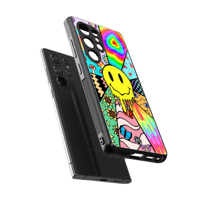 y2k doodle back phone cover | glass case for samsung galaxy s25 ultra