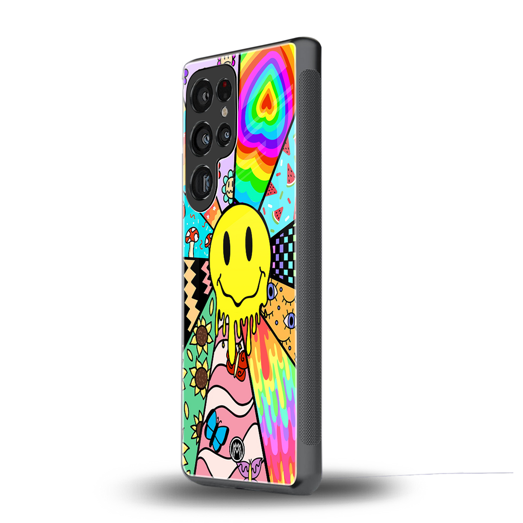 y2k doodle back phone cover | glass case for samsung galaxy s25 ultra