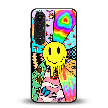 y2k doodle back phone cover | glass case for samsung galaxy s24 plus