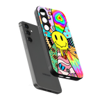 y2k doodle back phone cover | glass case for samsung galaxy s25