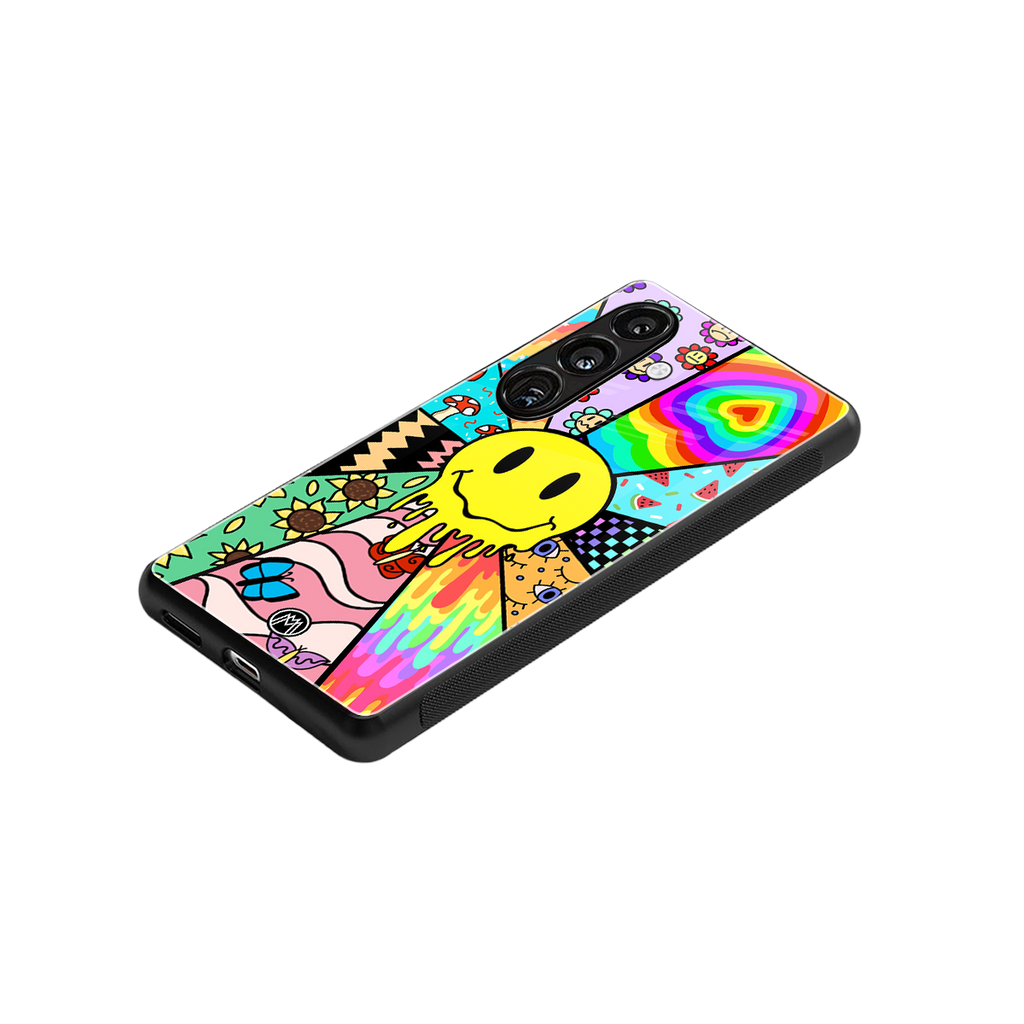 y2k doodle back phone cover | glass case for samsung galaxy s24 fe