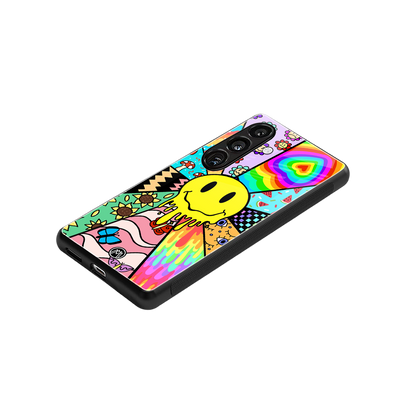 y2k doodle back phone cover | glass case for samsung galaxy s24 plus