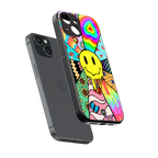 y2k doodle back phone cover | glass case for iphone 15