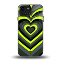 y2k emerald green hearts back phone cover | glass case for iphone 13 mini