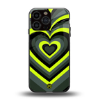 y2k emerald green hearts back phone cover | glass case for iphone 13 pro max