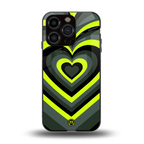 y2k emerald green hearts back phone cover | glass case for iphone 13 pro