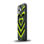 y2k emerald green hearts back phone cover | glass case for iphone 13 pro