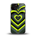 y2k emerald green hearts back phone cover | glass case for iphone 13