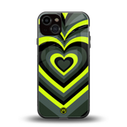 y2k emerald green hearts back phone cover | glass case for iphone 13