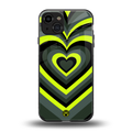 y2k emerald green hearts back phone cover | glass case for iphone 15