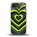 y2k emerald green hearts back phone cover | glass case for iphone 16e