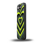 y2k emerald green hearts back phone cover | glass case for iphone 16e