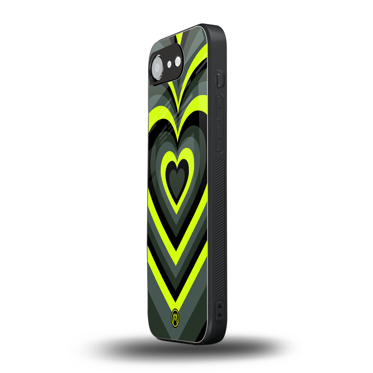 y2k emerald green hearts back phone cover | glass case for iphone 16e
