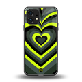 y2k emerald green hearts back phone cover | glass case for nothing phone 1