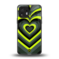 y2k emerald green hearts back phone cover | glass case for nothing phone 2