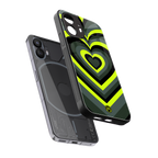 y2k emerald green hearts back phone cover | glass case for nothing phone 2