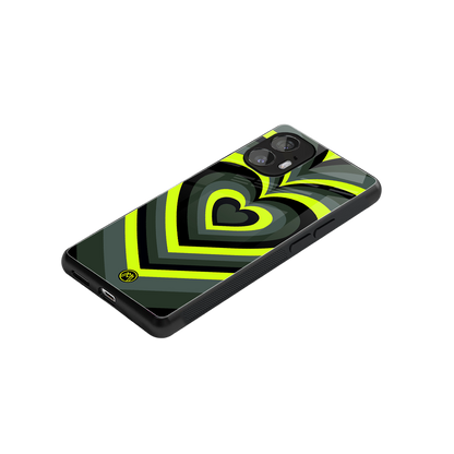 y2k emerald green hearts back phone cover | glass case for nothing phone 2