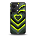 y2k emerald green hearts back phone cover | glass case for oneplus nord 3