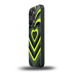 y2k emerald green hearts back phone cover | glass case for oneplus nord 3