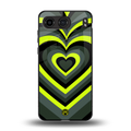 y2k emerald green hearts back phone cover | glass case for oneplus nord 4