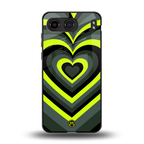 y2k emerald green hearts back phone cover | glass case for oneplus nord 4