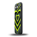y2k emerald green hearts back phone cover | glass case for oneplus nord 4