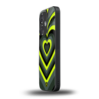 y2k emerald green hearts back phone cover | glass case for oneplus nord ce 3