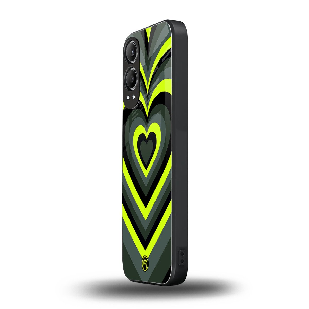 y2k emerald green hearts back phone cover | glass case for oneplus nord ce 4 lite