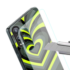 y2k emerald green hearts back phone cover | glass case for oneplus nord ce 4 lite
