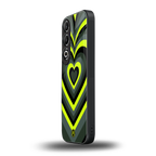y2k emerald green hearts back phone cover | glass case for oneplus nord ce 4