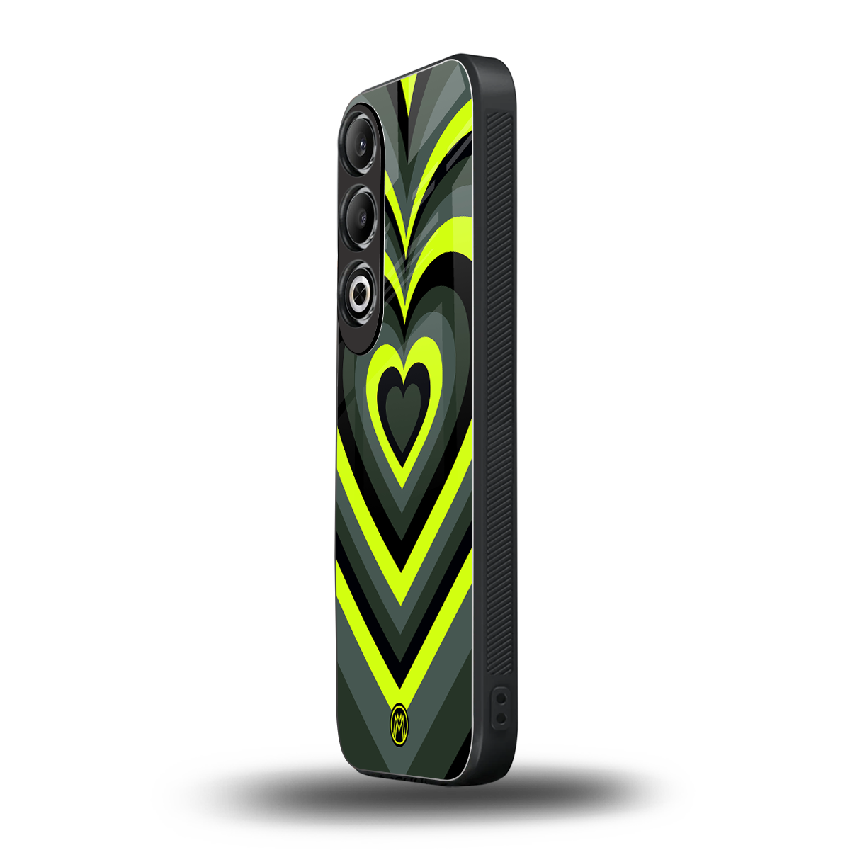 y2k emerald green hearts back phone cover | glass case for oneplus nord ce 4