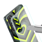 y2k emerald green hearts back phone cover | glass case for oneplus nord ce 4