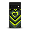 y2k emerald green hearts back phone cover | glass case for google pixel 6 pro